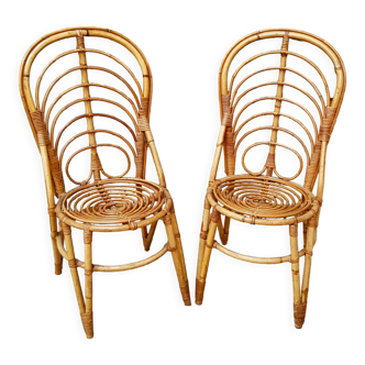 Pair of rattan chairs