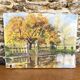 Old garden painting Gourbesville Normandy