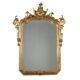 Antique umbertine mirror in Swiss pine, Italy, 19th century.