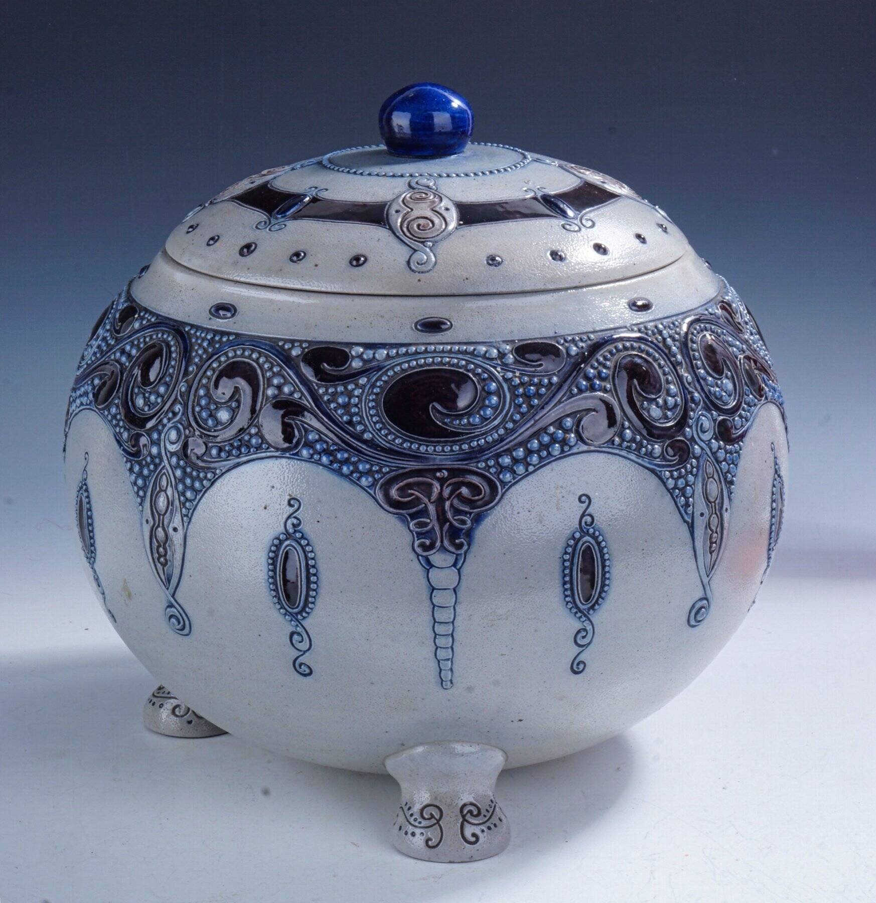 Art Deco punch bowl by Alfons Wilhelm Lötschert. Germany, early XXth