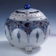 Art Deco punch bowl by Alfons Wilhelm Lötschert. Germany, early XXth