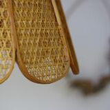 Wicker hanging lamp