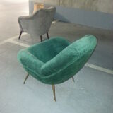 Sofa sofa egg biomorphic Fritz Neth to correcta years 1955