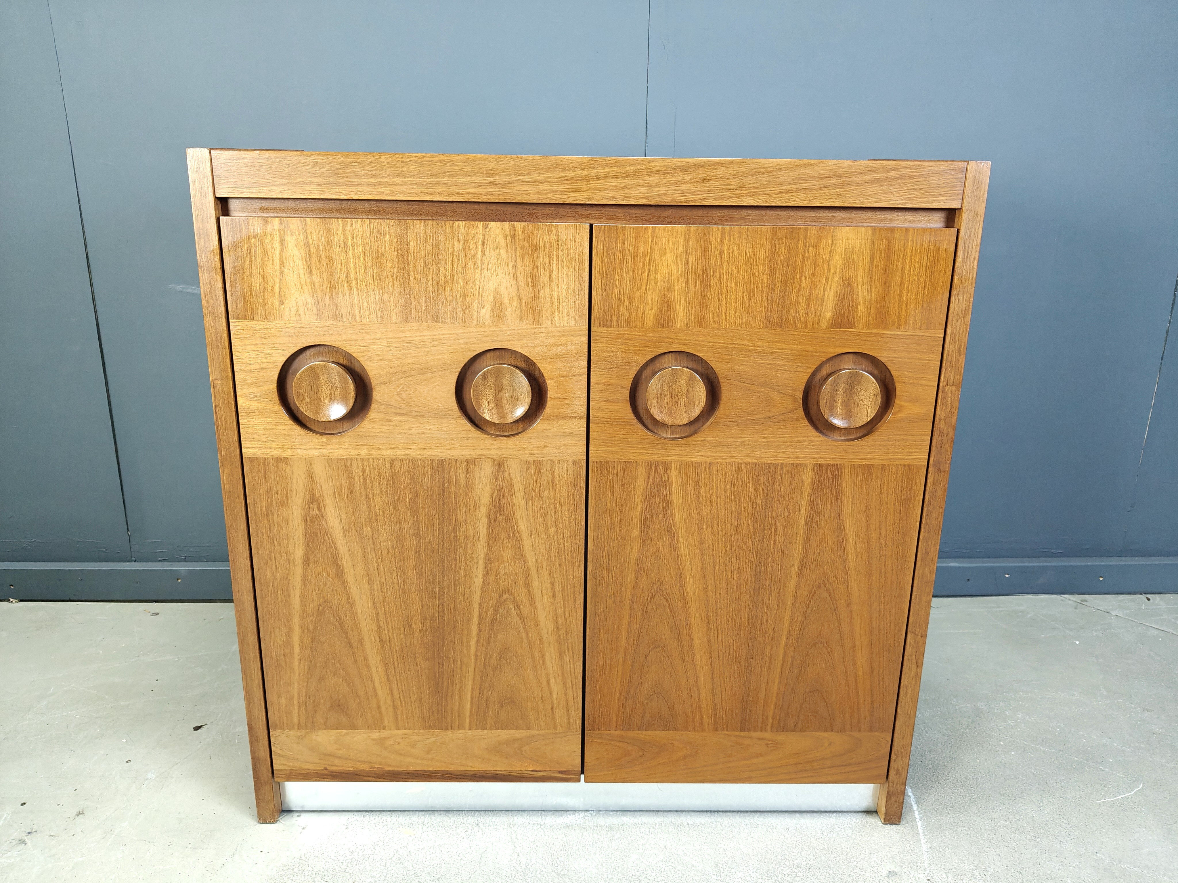 Vintage brutalist bar cabinet, 1970s