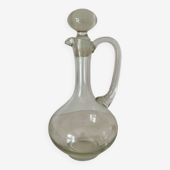 Carafe en verre, bouchon rond avec anse