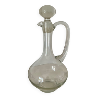 Carafe en verre, bouchon rond avec anse