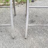 Pair of folding garden chairs in solid teak