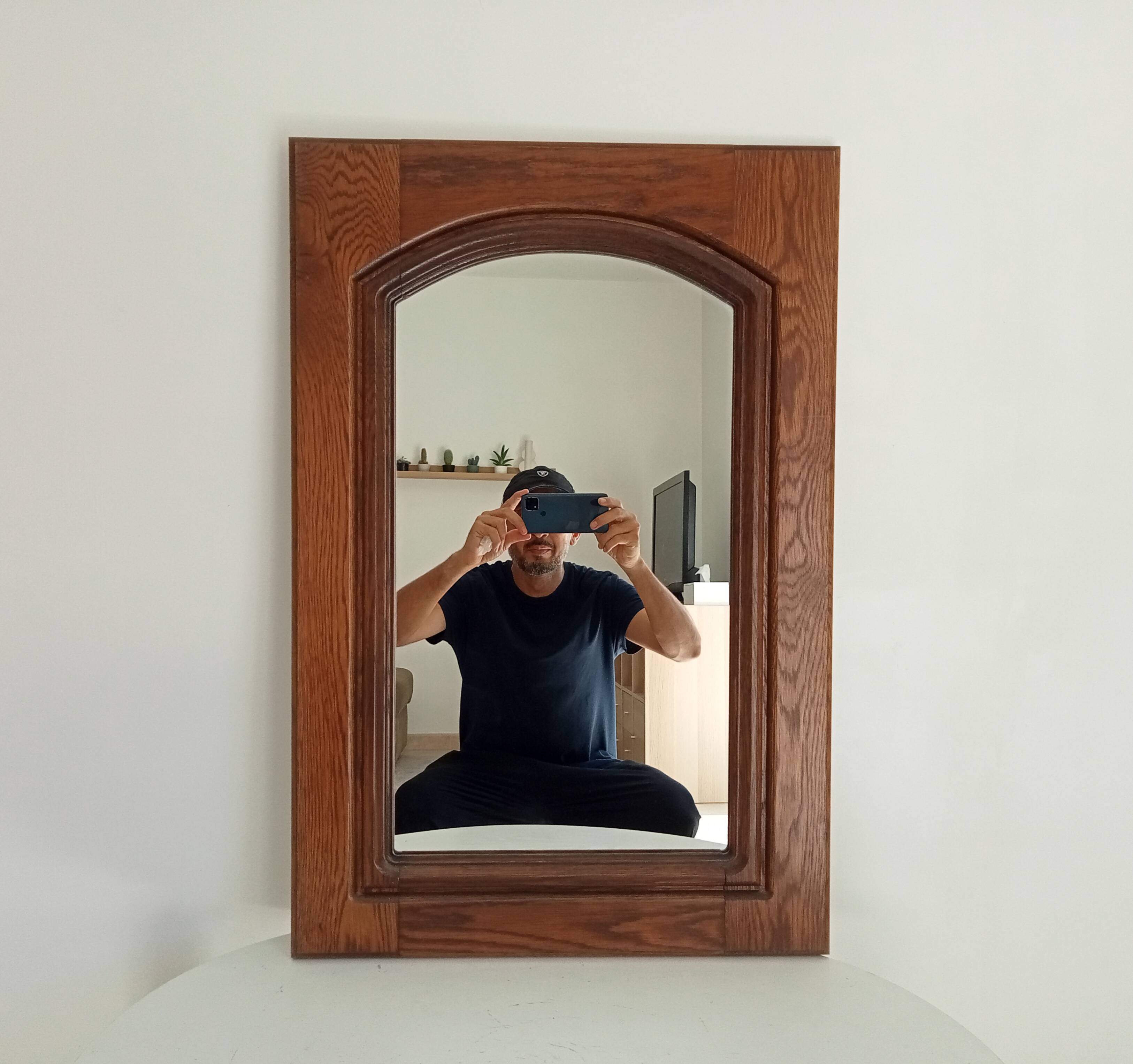 Miroir vintage rustique années 70/80