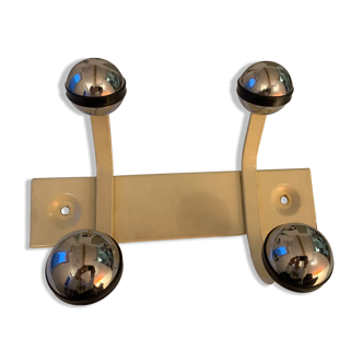 Vintage double ball coat hooks