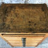 Oak craft cabinet has 13 drawers circa 40's / 50's