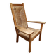 Fauteuil en osier à dossier haut vintage Worpsweder Willi Ohler