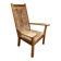 Fauteuil en osier à dossier haut vintage Worpsweder Willi Ohler
