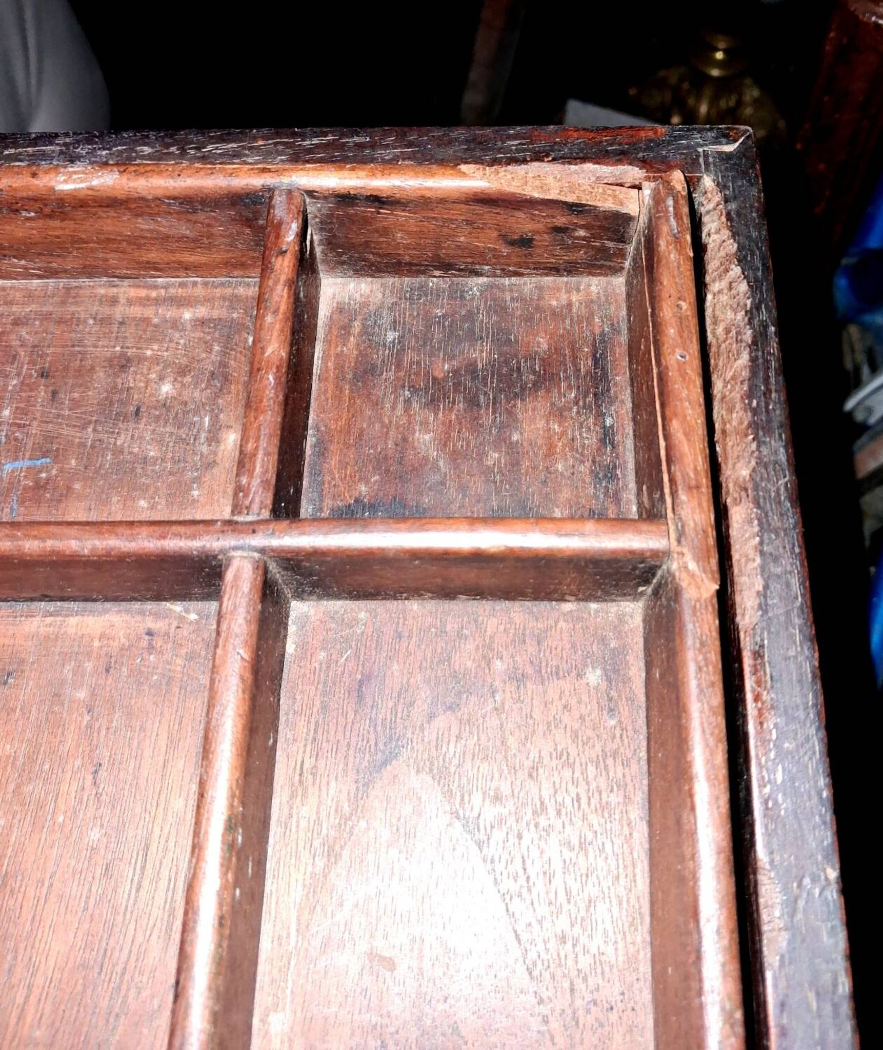 Ethnic carved wooden worker's furniture