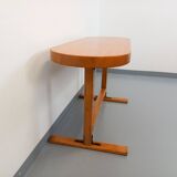 Oval table / vintage pine console from the 60s 70s