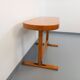 Oval table / vintage pine console from the 60s 70s