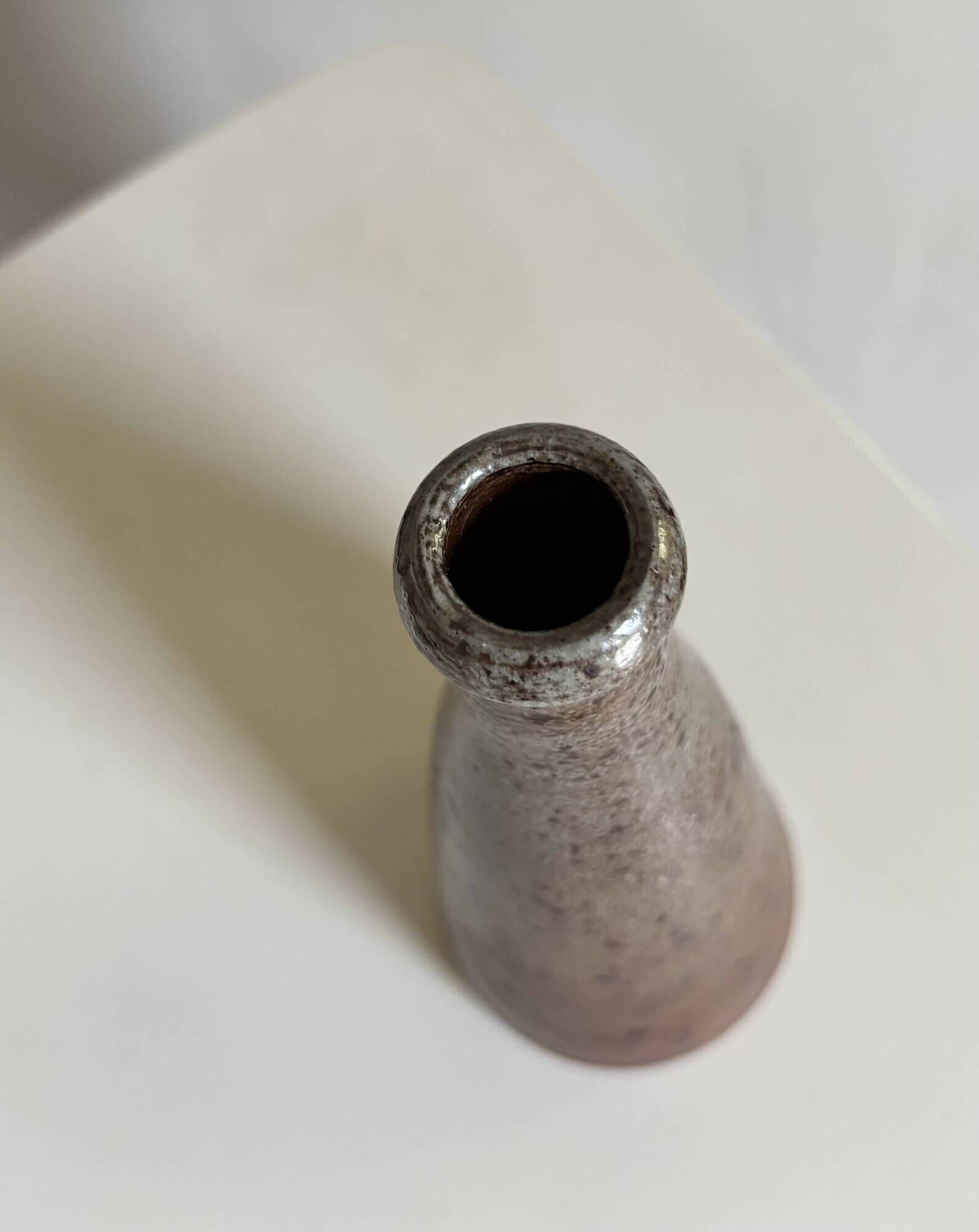 Vintage bottle vase in glazed stoneware from the Schlondes workshop, height 20cm.