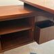 Vintage mahogany executive desk with bar.