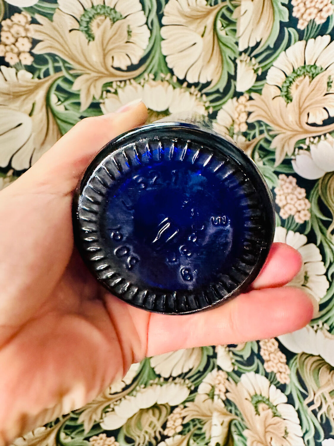 Vintage blue decanter