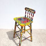 Painted wooden high chair