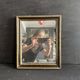 Miroir Napoléon III en bois noir et doré, XIXe siècle