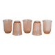 Set of 5 pink Rosaline glasses - Arcoroc France