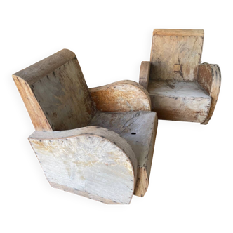 Wooden club chair