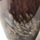 Large Cylindrical Vase in Murano Blown Art Glass/Gold Glitter