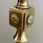 Neoclassical brass floor lamp with claw feet from Maison Jansen.
