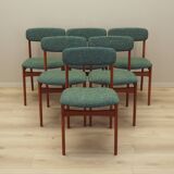 Set of six teak chairs, Danish design, 1960s, manufacture: N. & K. Bundgaar