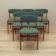Set of six teak chairs, Danish design, 1960s, manufacture: N. & K. Bundgaar