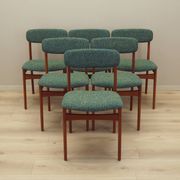 Set of six teak chairs, Danish design, 1960s, manufacture: N. & K. Bundgaar