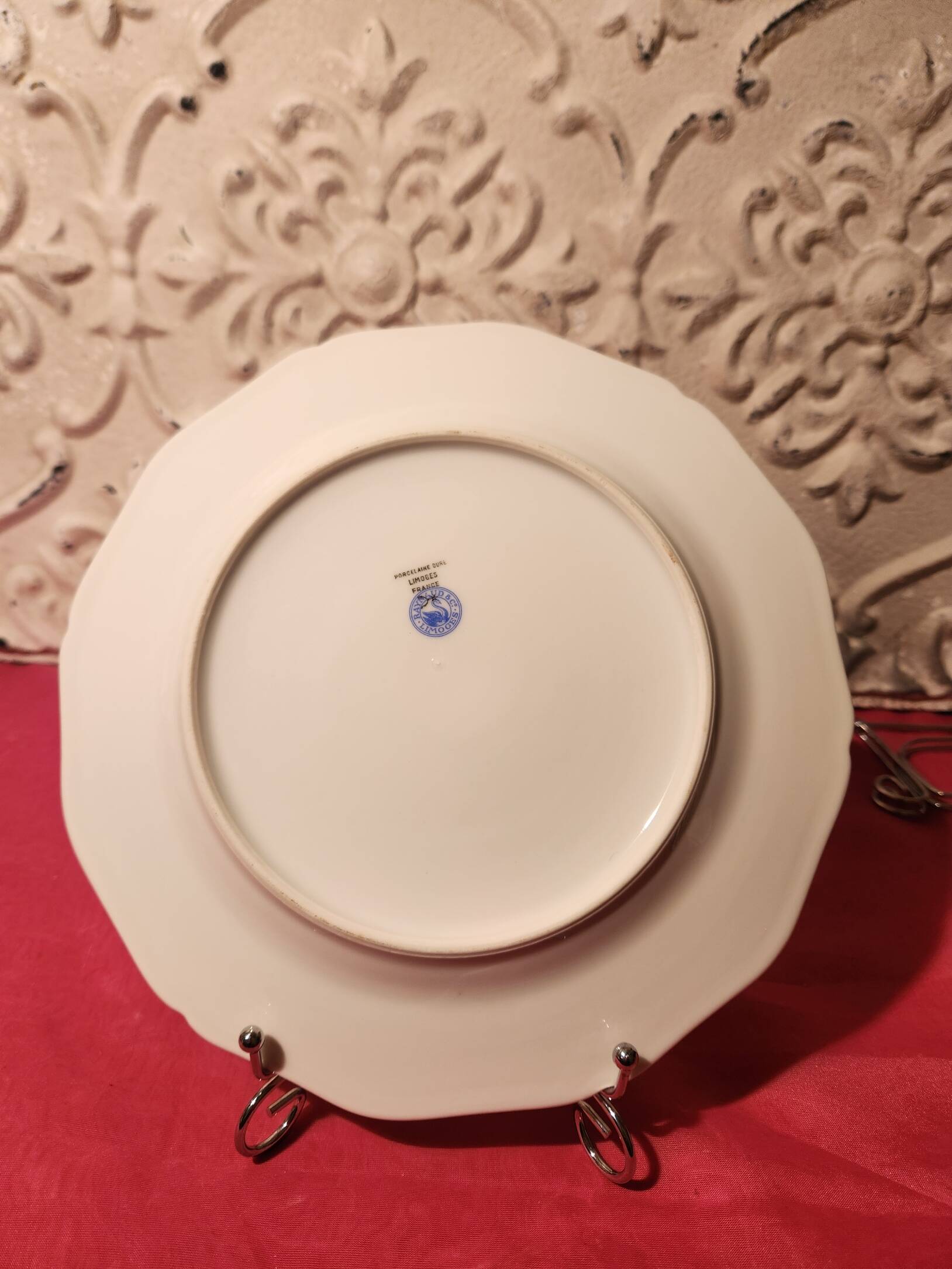 6 Raynaud Limoges porcelain dinner plates