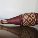 Ethnic bottle in leather 60s-70s
