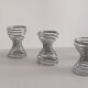 Ensemble de 5 coquetiers vintage postmodernes décor spirale style Memphis