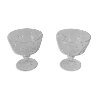 Glasses of crystal champagne