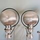 Lot de 4 lampes industrielle Jieldé en acier brossé, 3 bras