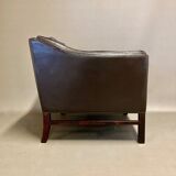 Scandinavian design leather armchair 1960.
