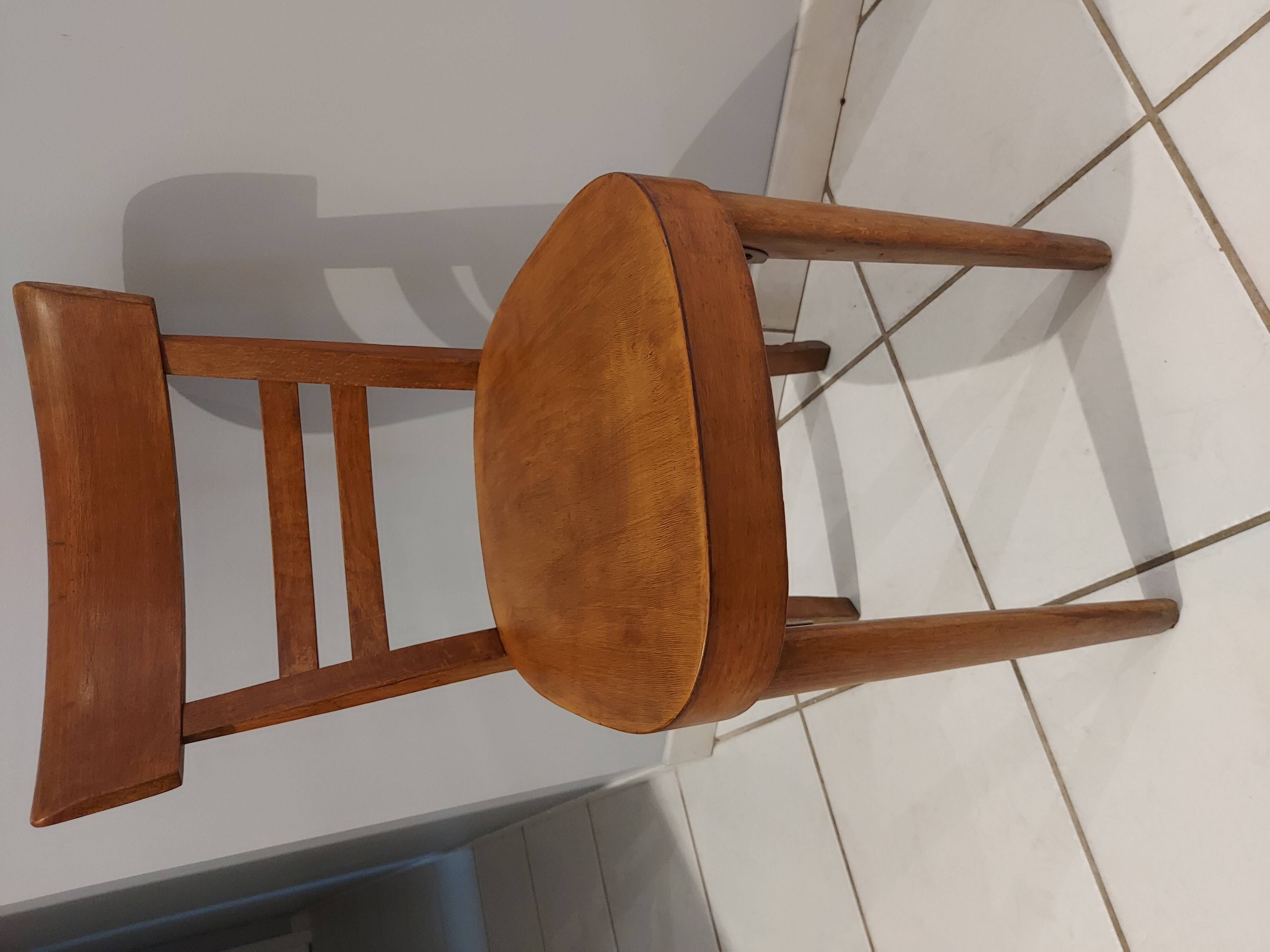 Suite of 6 chairs of bistrot Fischel 1930