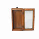 Little old wall showcase box has clock patina of origin india