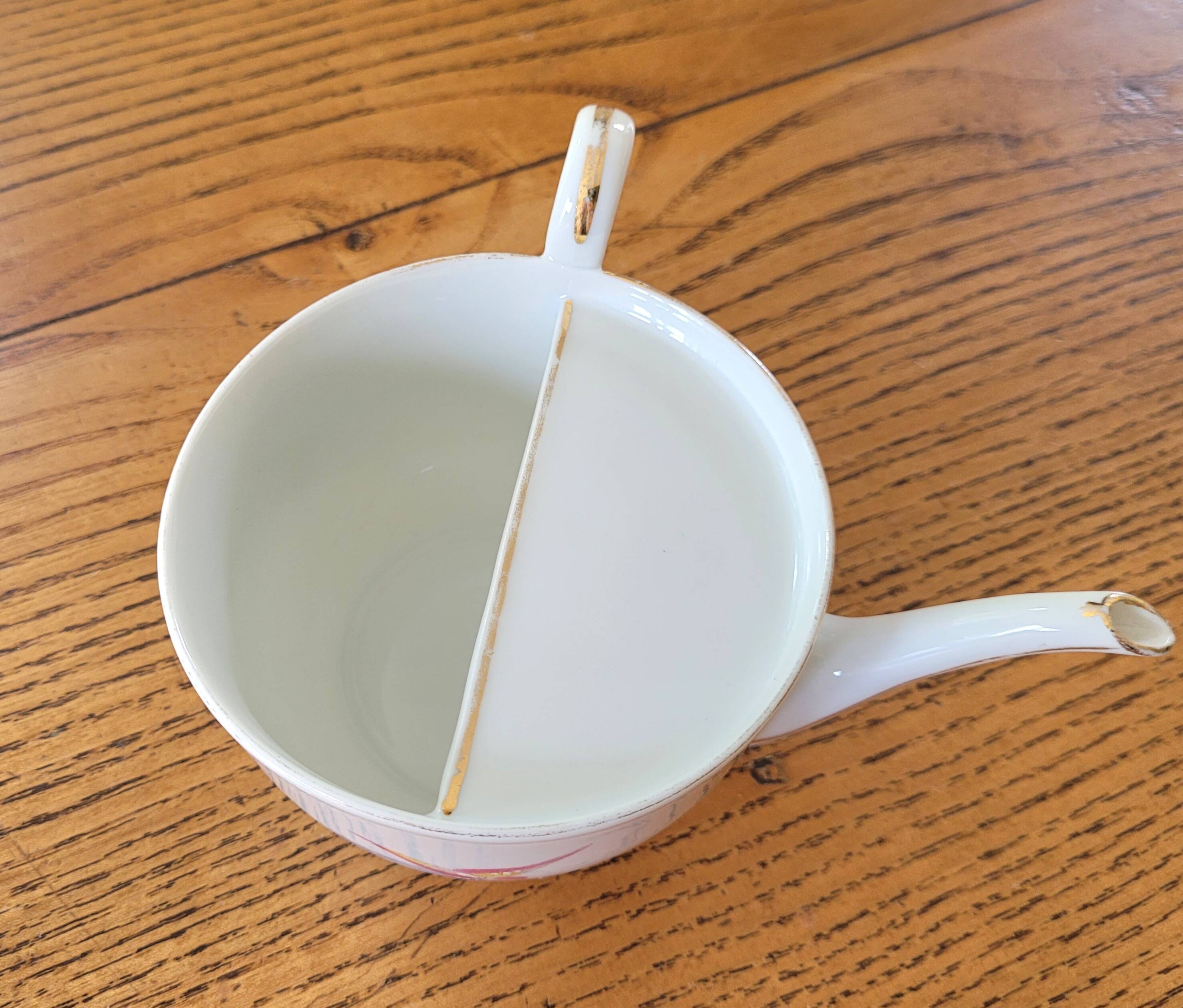 Antique porcelain duck mug for the sick
