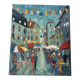 Grande Huile sur toile Alain Duperay Terrasses de café 14 juillet