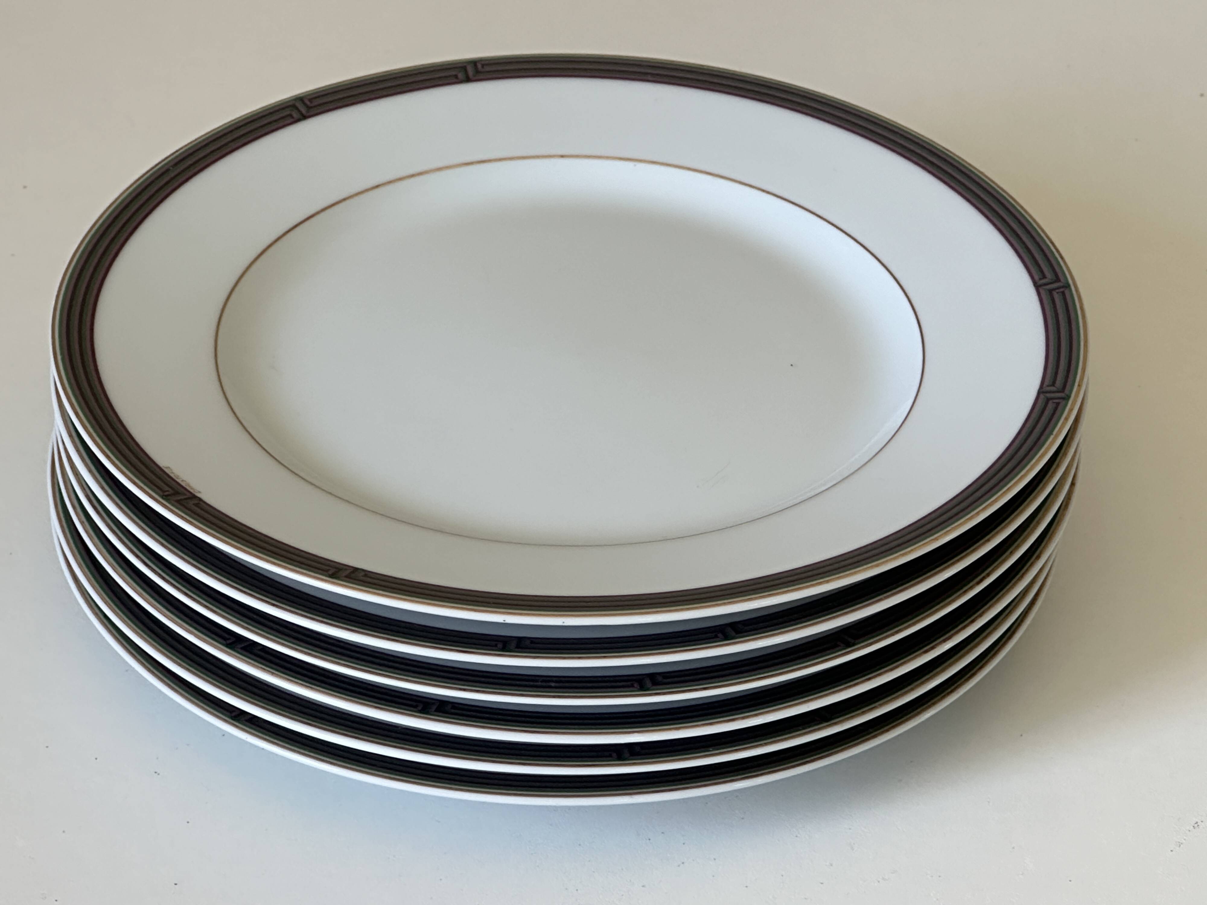 6 Christofle dessert plates, vintage Parma model