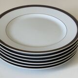6 Christofle dessert plates, vintage Parma model