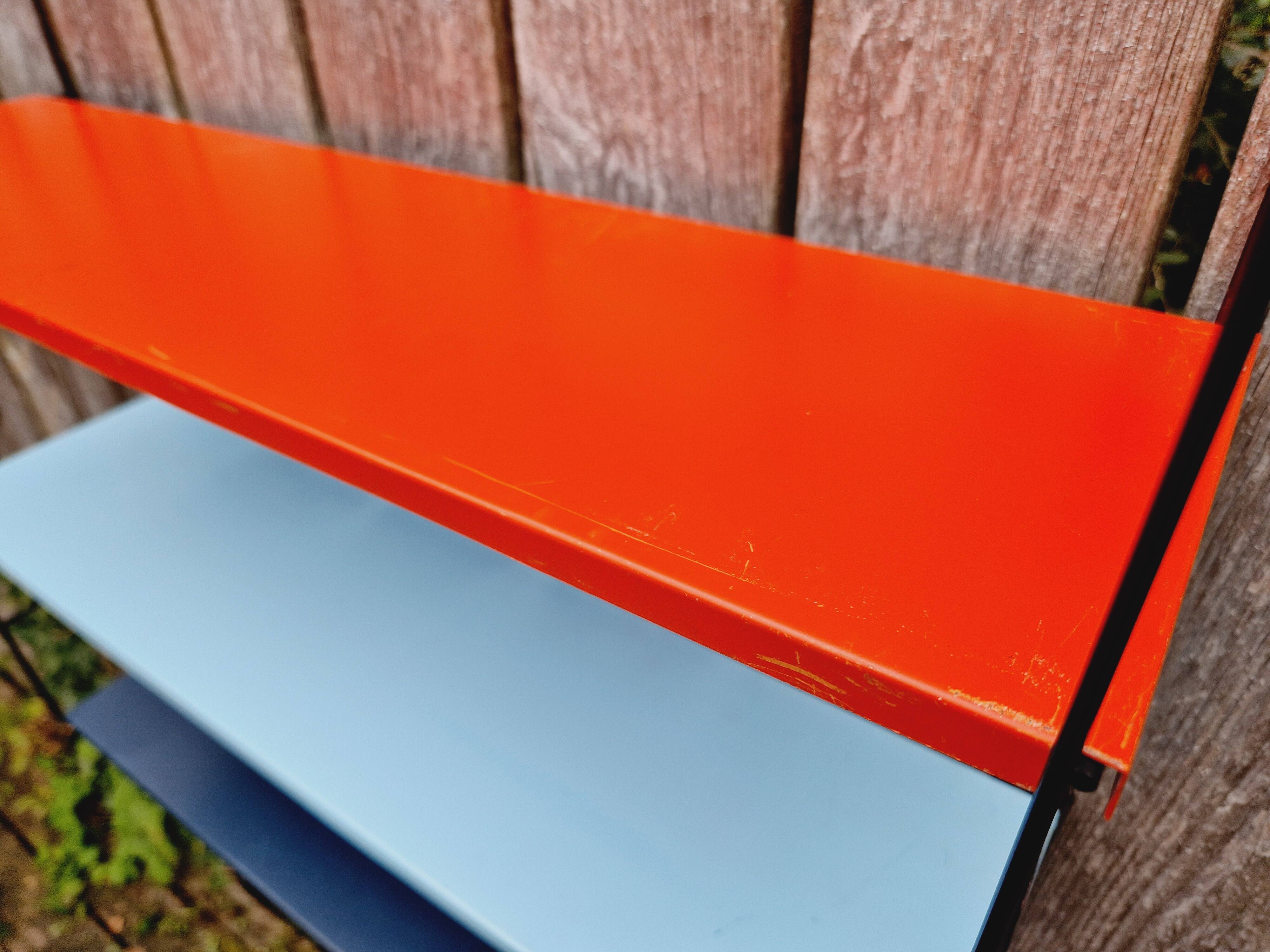 Vintage metal wall shelf, 60s