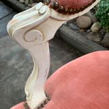Pink velvet convertible chair