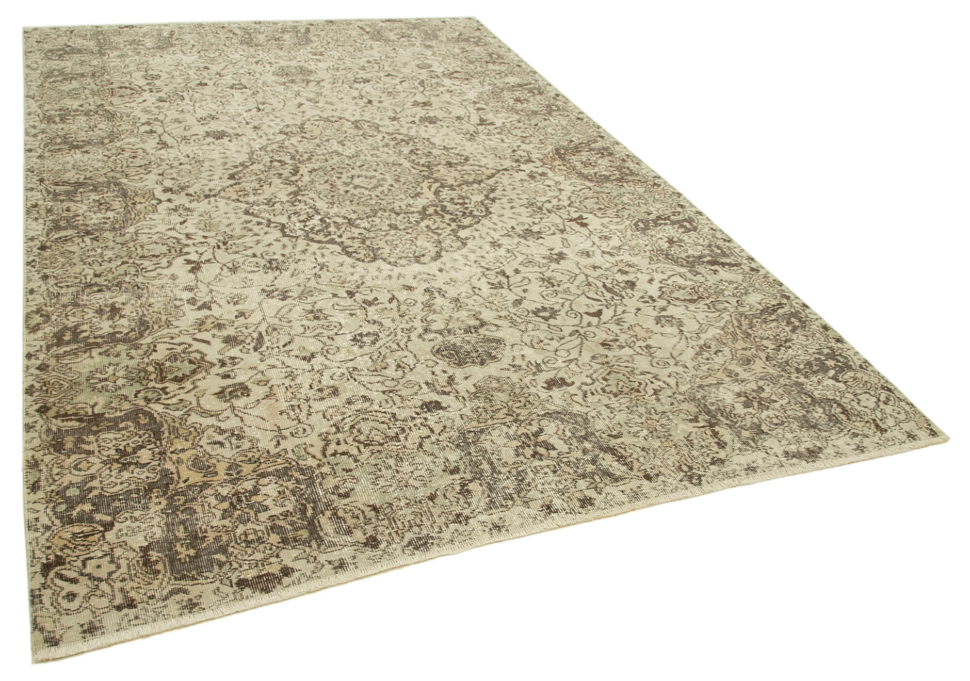 Handmade Decorative Oriental Beige Rug 203 cm x 310 cm