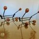 Scandinavian coat rack in metal and wood 60s 70s