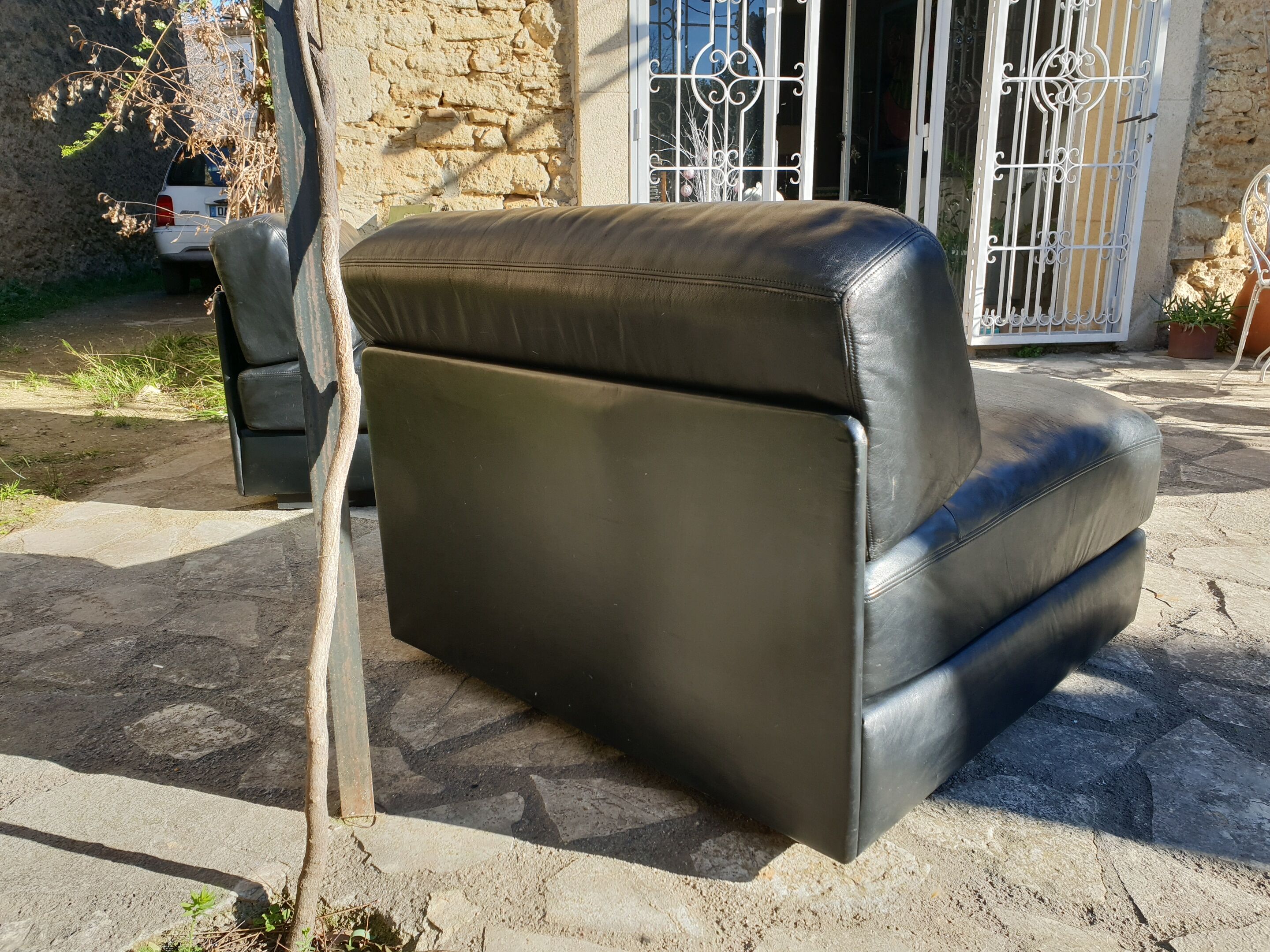 Pair of drivers in black leather