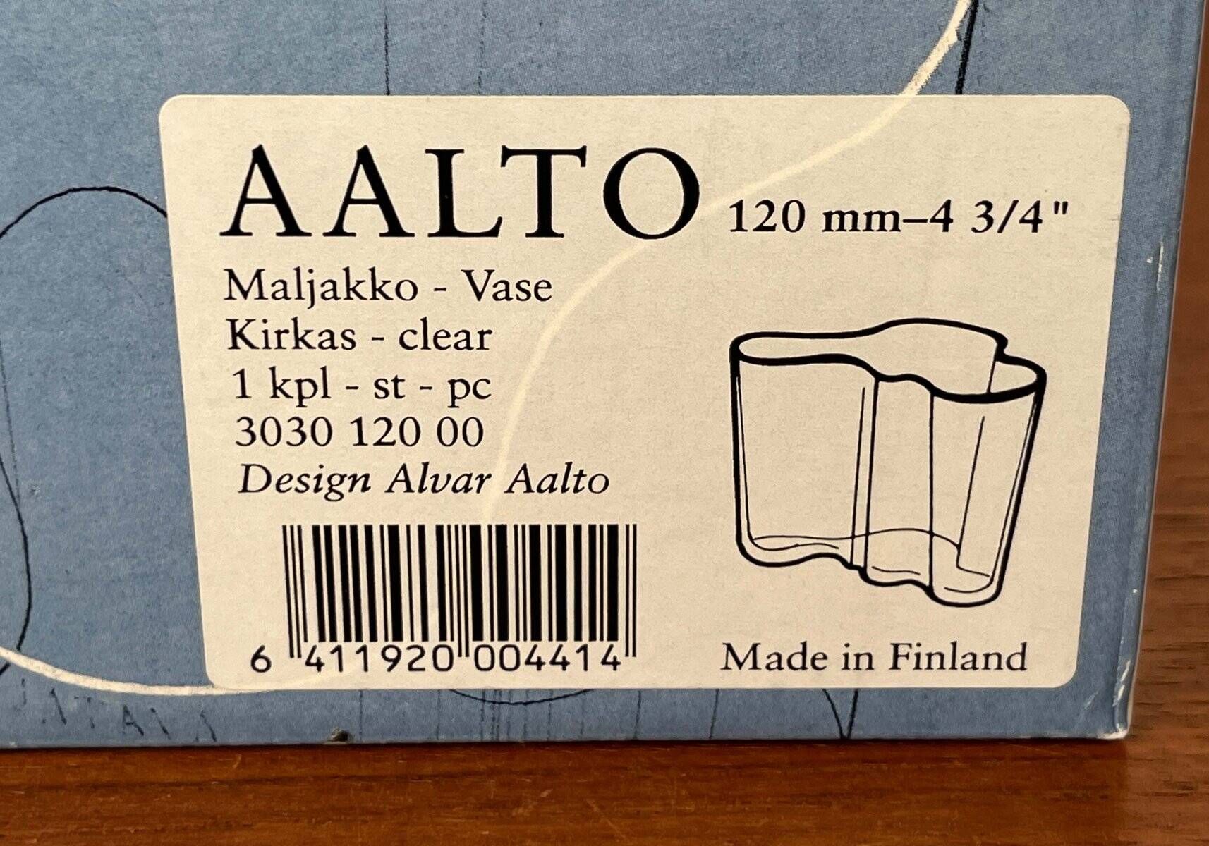Mid-Century Modern Glass Vase by Alvar Aalto for Iittala, 1990s