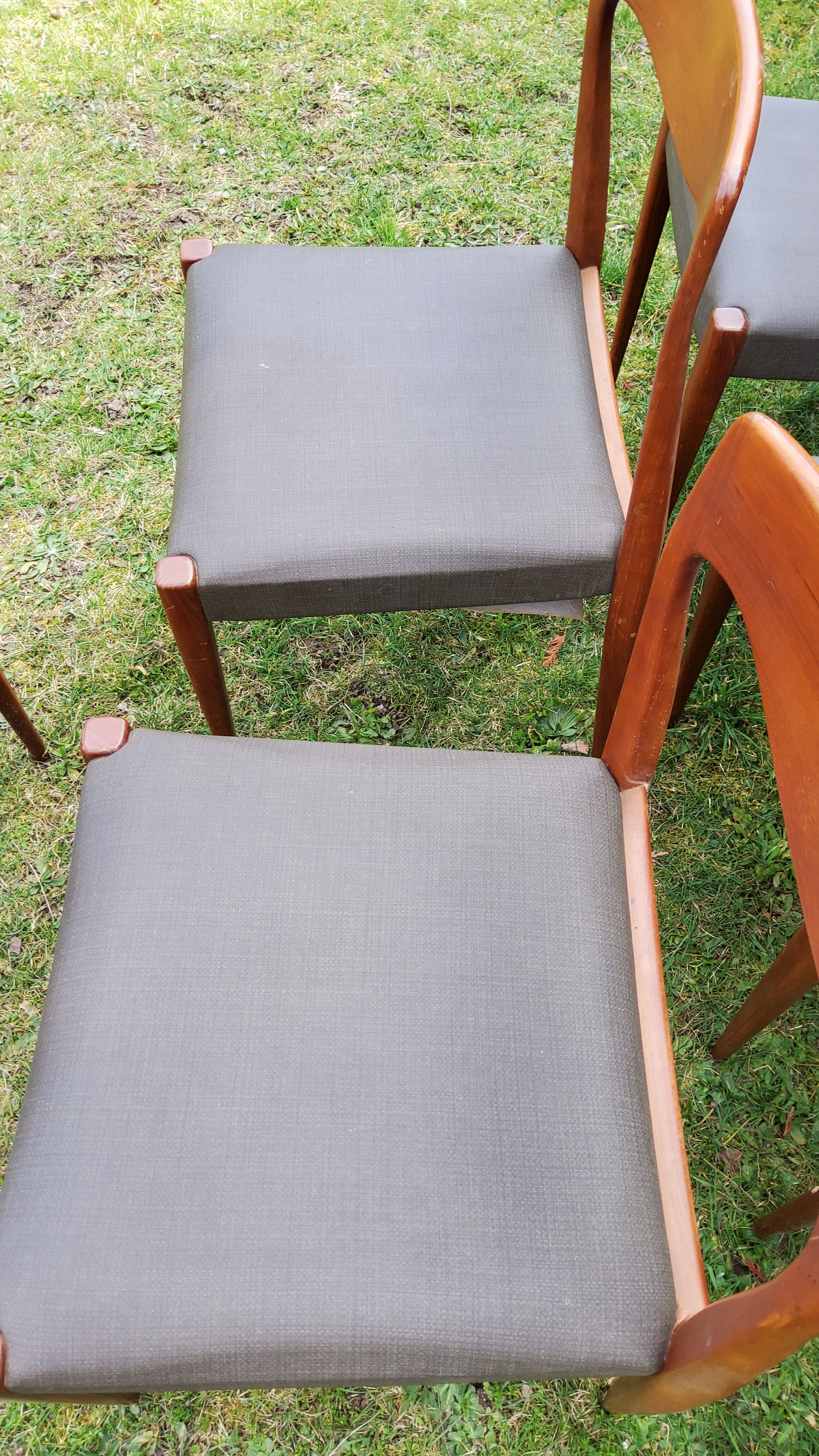 6 Scandinavian teak chairs